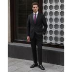 HC MEN CLASSIC Erkek Takım Elbise Comfort Fit Siyah Düz Gabardin - 6 Drop - 58