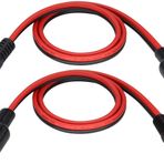 HCFeng 14AWG DC 5521Erkek/Dişi Güç Fişi - an-der-Son Kablo 45A Güneş Konnektörü DC5.5X2.1MM Kabloya Jeneratör Aküsü ve Katlanabilir Güneş Paneli için an-der-Son Bağlantı Noktası ile Uyumlu [60CM/2Ft]