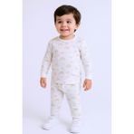HÇM Bebek Pamuk Pijama Takımı Tenkli Baskılı Bisiklet Yaka A2 - Pembe - 2 Yaş