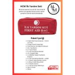 Hcm Ilk Yardım Çantası - Acil & Afet Durumu - Trafik Seti Sağlık Kiti - Standart - Kırmızı