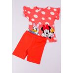 HÇM Kız Çocuk Şortlu Takım Minnie Mouse Baskılı A75 - Yavruağzı - 6 Ay