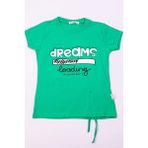 HÇM Kız Çocuk Tshirt Taş Baskılı A1 - Yeşil - 6 Yaş