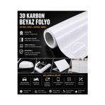 Hd American 3D Karbon Beyaz Folyo