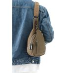 H&D COLLECTİON Erkek Bady Bag Göğüs Çantası Kanvas Kumaş Sırt Çantası 27*17 Cm Günlük Omuz Çantası