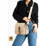 H&D COLLECTİON Lacivert 4 Cepli Kapaklı Kolon Askılı Fermuar ve Çıt Çıt Kapama El Kol Ve Omuz Çantası