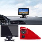 HD geri vites sistemi fren lambası, çift geri vites kamerası, park yardımı, açılı, ayarlanabilir, Opel/Vauxhall Movano/Renault Master/Nissan NV400 ile uyumlu (geri vites kamerası + 7 inç monitör)