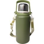 Hd Group 316 L Çelik Yeşil Kamp Piknik Için 1200 ml Soğuk Matara Suluk CIN477YS - Bitki Çayı
