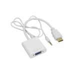 Hd Group 4548 HDMI To VGA Dönüştürücü Adaptör Kablosu (Ses Destekli) - 0 - Siyah - Option-1