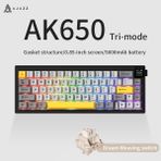 Hd Group Ajazz AK650 Kablosuz Mekanik Klavye 3 Modlu Tft Ekranlı Hot-Swap-65 Tuşlu Rgb Siyah/ Switch - Option-1 - 001-Renkli