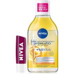 Hd Group Aydınlatıcı Micellar Makyaj Temizleme Suyu 400ML ve Nemlendirici Böğürtlen Dudak Bakım Kremi 4,8gr,cilt Bakım Seti - Option-1