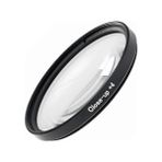 Hd Group Close-Up Filtre Seti 58MM – +1 +2 +4 +10 Diyopter, Optik Cam, Ince Alüminyum Çerçeve, Çift Vidalı, Taşıma Kılıflı (58 mm Lenslerle Uyumludur) - 0 - Siyah