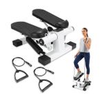 Hd Group Evde Egzersiz Için Mini, LCD Ekran ve Direnç Bantları ile Taşınabilir Merdiven, 117KG Ağırlık Kapasitesi, Tüm Vücut Egzersizi Için Twist Adım LY5001 (LY5001 - Siyah/beyaz) - 000-Siyah