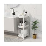 Hd Group Peggy 3 Katlı Tekerlekli Raf Ünitesi - 36X71X23 cm Dar Alan Düzenleyici - Mutfak ve Banyo Için Aletsiz Kurulum Servis Arabası (Beyaz - Siyah - Gri) (Beyaz) - Option-1