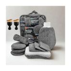 Hd Group Profesyonel 11 Parça Mikrofiber Araç Oto Yıkama Seti Araç Fırçası Araç Mikrofiber Bez Seti - Ahşap