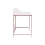 Hd Group Retro Metal Ayaklı Bölmeli Çalışma Masası-Pembe/beyaz 90X75X50 cm - Abanoz - Option-1