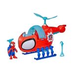 Hd Group Spidey And His Amazing Spidey Copter, 7,6 cm Oyuncak Araçlı Aksiyon Figürü - Option-1