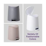 Hd Group Superio Kapaklı Küçük Plastik Banyo Çöp Kutusu 3 Litre Siyah Modern Kavisli Ayak Pedallı Çöp Kovası, Mini Mutfak Çöp Kutusu, Yatak Odası, Ofis, Masa Altı Için Dayanıklı ve Yumuşak Kapanır - 000-Siyah - Option-1