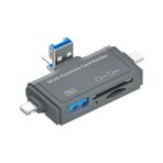 Hd Group USB Ligtning iphone ile Uyumlu - iPad ile Uyumlu ve Type-C Girişli Kart Okuyucu Multi Otg USB C Adapter Sd Tf Micro Card Reader Micro USB Adapter Lighting Için Dönüştürücü ADS-368 - Option-1
