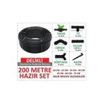 HD GURUP Delikli 200 Metre Damla Sulama Sistemi Ve Ek Parçaları