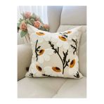 HD HOME COLLECTİON Papatya Desen Keten Kumaş Punch Kırlent Kılıfı (PANÇ)