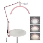 HD-M3X Masaüstü LED Video Işığı Yarım Ay Şekilli Dou Işığı 3000K-6000K C-Clamp ile Kısılabilir Masa Montajı Güzellik Salonu Makyaj için Metal Işık Standı Canlı Yayın Başucu Lambası