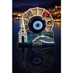 HD Marketim Kemer Temalı Nazar Boncuğu Biblo | Ofis Masa Üstü Dekor & Şık Hediyelik (12×11 cm)