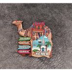 HD Marketim Magnet Deve Bereket Kule Deniz Kurbağa Buzdolabı Süsü Ahşap Magnet Mıknatıslı Hediyelik Eşya Çok Renkli