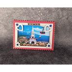 HD Marketim Magnet Kalp Kule Martı Yelken Turistik Buzdolabı Süsü Ahşap Magnet Mıknatıslı Hediyelik Eşya Çok Renkli