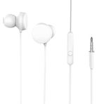 HD Stereo Beyaz 3.5mm Mikrofonlu Kulaklık Kulak İçi Kumandalı