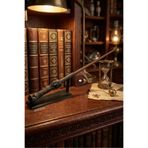 HD1001 Fantastik Figür Harry Potter Asası ve Stand Büyülü Cosplay Dekor Film Aksesuar Hediyelik Asa 25cm