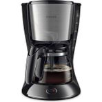 HD7462/20 Kahve Makinesi, Cam Sürahi, 1.2l Kapasite, Yıkanabilir, 1000 W, Siyah, Metal