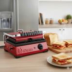 HDF Atababa 8 Dilim Döküm Plaka Ev Tipi Tost Makinesi - Büfe Tipi 220V - Kırmızı