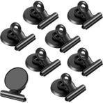 Hdg 10 Adet 38x30 mm Siyah Mıknatıslı Mandallı Klips Fotoğraf Kağıt Evrak Tutucu