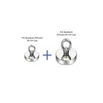 Hdg 2 adet Süper Güçlü Halkalı Büyük Neodyum Pot Mıknatıs Fishing Magnet, Seti 48mm ve 60 mm çap