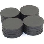 Hdg 30X3 mm Büyük Yuvarlak Ferrit Mıknatıs -Kokulu Taş-Nişan Süsleme Mıknatısı - 100 Adet - Siyah