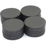Hdg 30X3 mm Büyük Yuvarlak Ferrit Mıknatıs -Kokulu Taş-Nişan Süsleme Mıknatısı - 20 Adet - Siyah