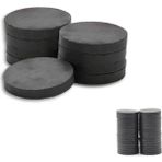 Hdg 30X3 mm Büyük Yuvarlak Ferrit Mıknatıs -Kokulu Taş-Nişan Süsleme Mıknatısı - 500 Adet - Siyah