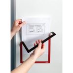 Hdg 5 Adet 21x30 cm Kırmızı Kenarlı Şeffaf A4 Mıknatıslı Manyetik Evrak Tutucu