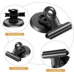 Hdg 5 Adet 38x30 mm Siyah Mıknatıslı Mandallı Klips Fotoğraf Kağıt Evrak Tutucu