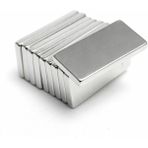 Hdg Dikdörtgen Güçlü Neodyum Mıknatıs - Neodyum Magnet - 20X10X2 mm -Adet Seçenekli - 2 Adet - Gümüş