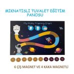 Hdg Mıknatıslı Tuvalet Eğitimi Panosu 21X30 cm - 6 Çiş ve 4 Kaka Magnetli -Uzay Temalı