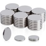 Hdg Neodyum Mıknatıs Dekoratif Magnet Güçlü Çekim 12 x 1.5 mm - 20 Adet - Gümüş