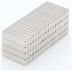 Hdg Neodyum Mıknatıs Dekoratif Magnet Güçlü Çekim 20X5X3 mm - 10 Adet - Gümüş