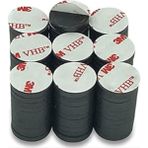 Hdg Şeffaf Yapışkanlı Yuvarlak Mıknatıs, Çok Amaçlı, Süsleme Mıknatısı, Ferrit Magnet -Kokulu Taş-Nişan Mıknatısı 15X3 mm - 500 Adet - Siyah