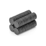 Hdg Siyah Mıknatıs Yuvarlak Ferrit Mıknatıs - Çok Amaçlı Süsleme Mıknatısı - 100 Adet - 15x3 mm