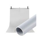 Hdg Ürün Fotoğraf Çekim Stüdyo Plastik Fotoğraf Fonu 70X100CM Beyaz + Siyah Fon