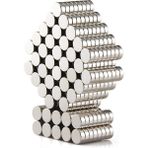 Hdg Yuvarlak Küçük Neodyum Mıknatıslar Çap: 6mm Kalınlık :2mm - 20 Adet - Gümüş
