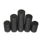 Hdg Yuvarlak Mıknatıs Siyah Süsleme Mıknatısı 15X3 mm Ferrit Süs Magnet - 20 Adet