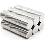 Hdg Yuvarlak Neodyum Mıknatıs Magnet 15X2 mm - Far Temizleme ve Magnet Mıknatısı - 20 Adet - Gümüş