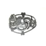 Hdmarketim 5489 Otantik Swarovski Taşlı Kurukafa Kelepçe Metal Bileklik